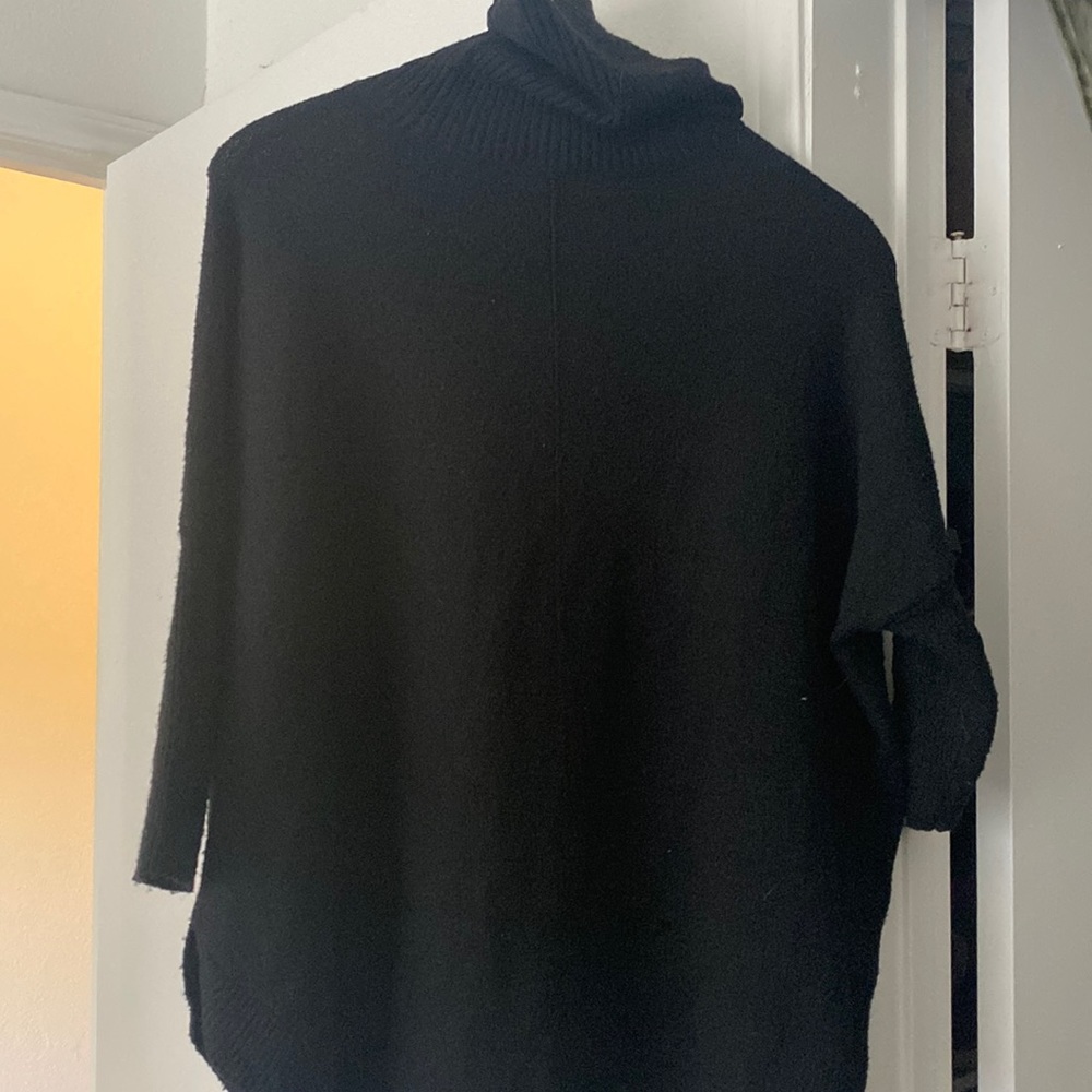 Black cowl tunic sweater